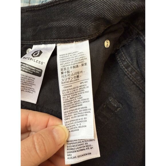 Levi's '94 Baggy Denim Jeans Black Stone Wash Size 29 Length 31 - Picture 10 of 10